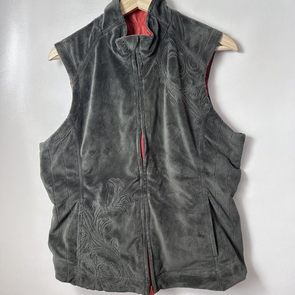 REI Vest Women's Large Gray Orange Reversible Hiking Outdoors Gorpcore Sporty